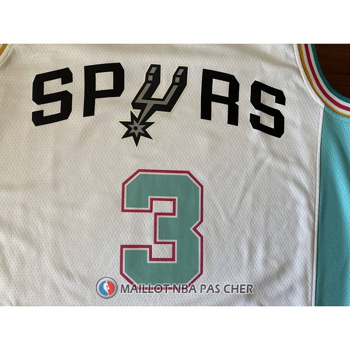 Maillot San Antonio Spurs Keldon Johnson NO 3 Ville 2021-22 Blanc